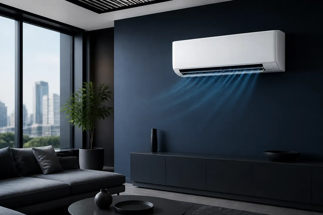 Air conditioning system in a modern interior