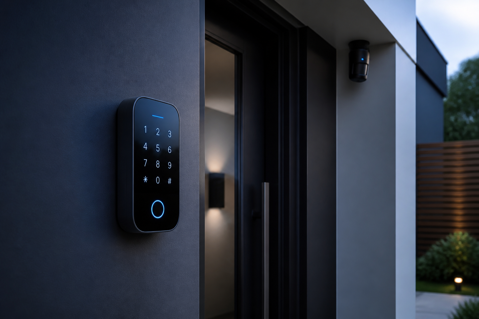 Modern alarm system protecting a property