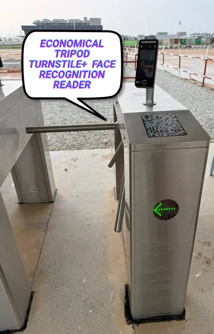 Face Recognition Reader + Economical Tripod Turnstile
